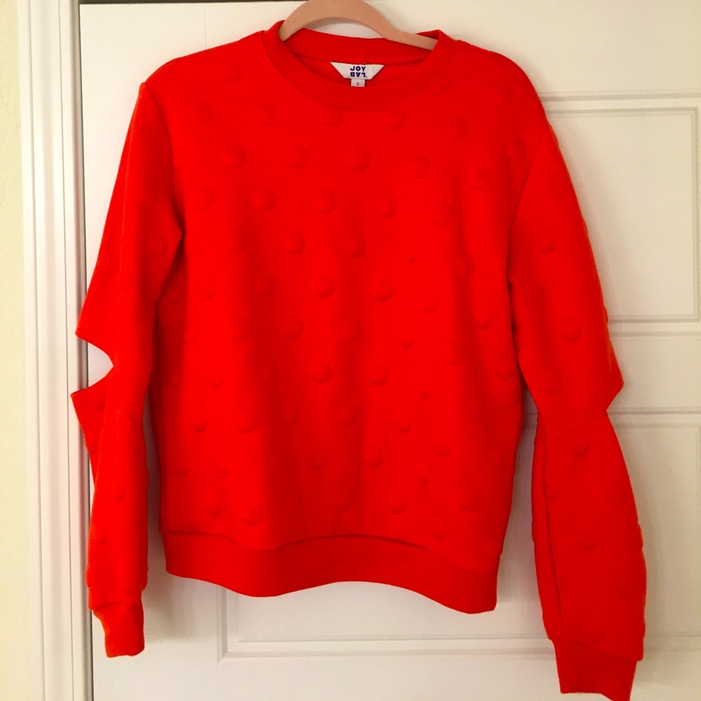 JoyLab Unique Polka Dot Sweatshirt
